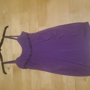 BCBGMaxAzria Purple Beaded Embellished Bubble Dress 8 NWT